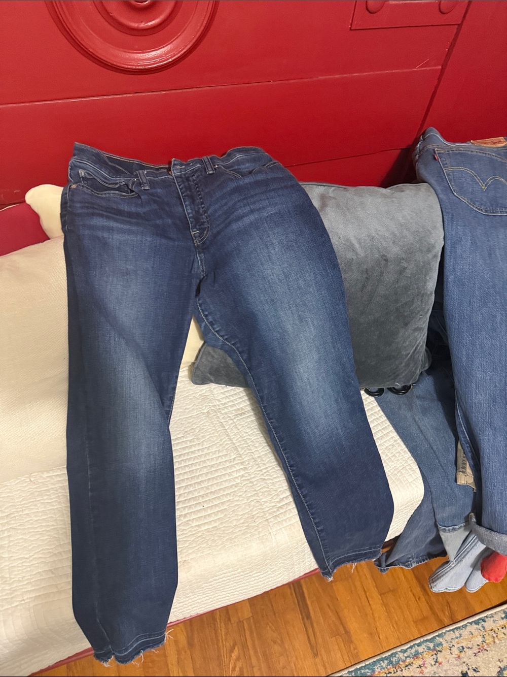 Lucky Brand Dark Blue Straight-Leg Women's Jeans